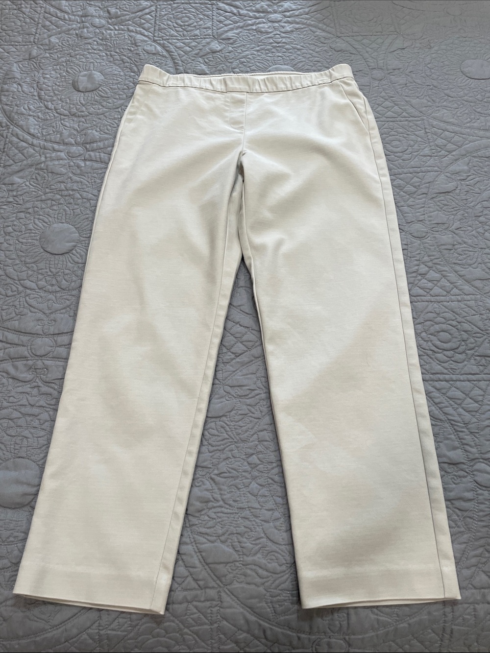 J. Jill Petite Neutral Beige Elastic-Waist Pants 10P